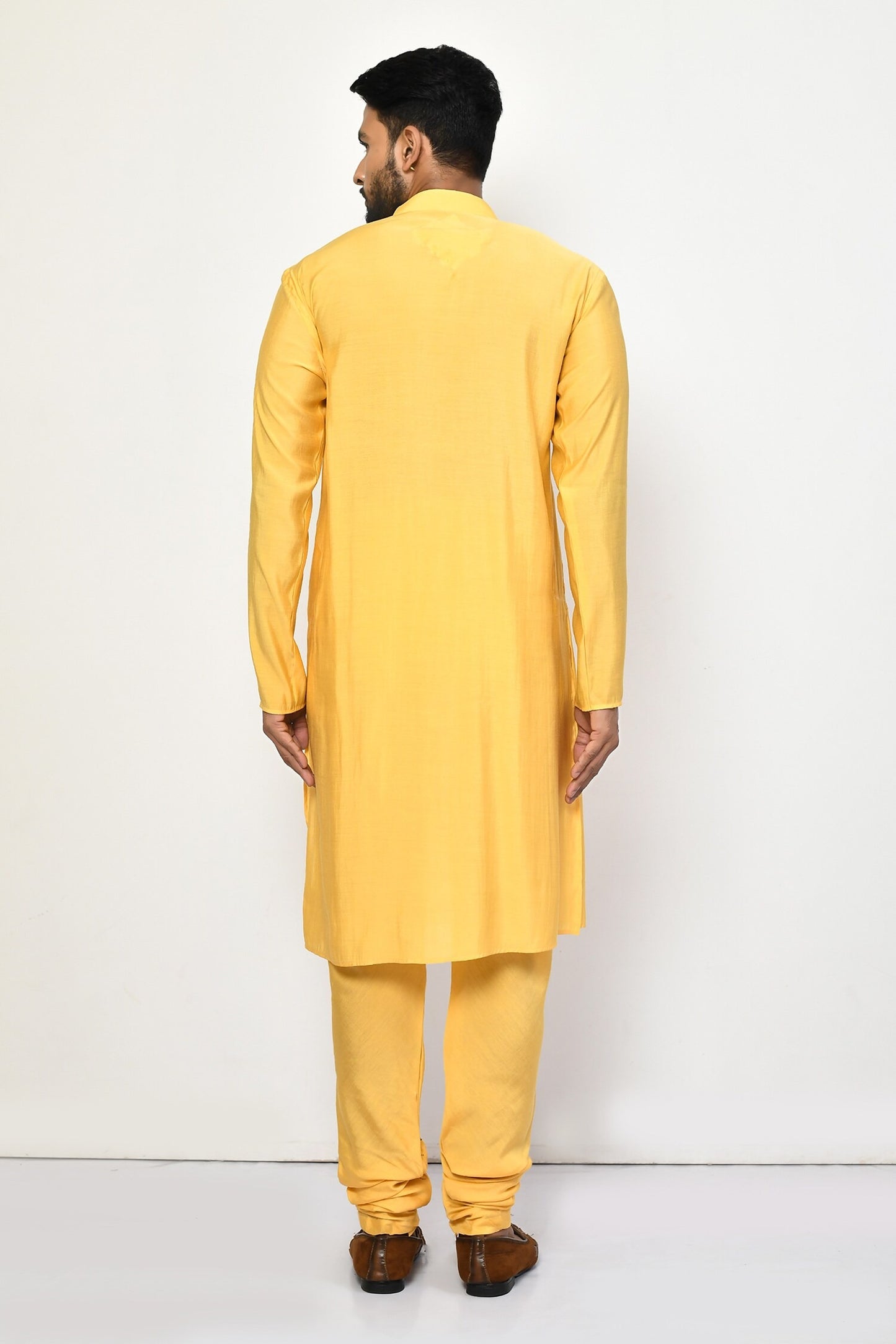 Designer Long Kurta in Yellow