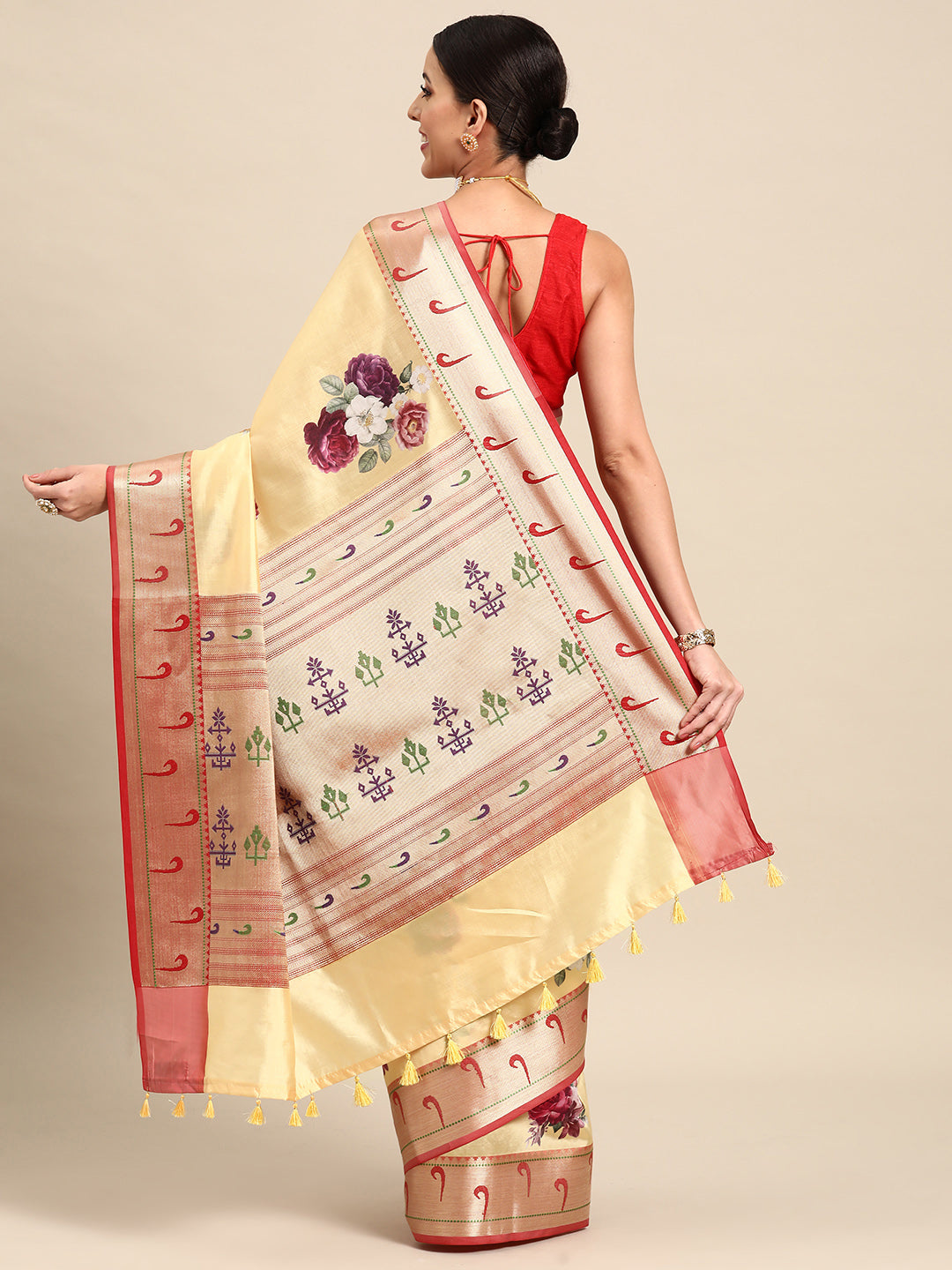 Designer Multi-Colour Silk Saree