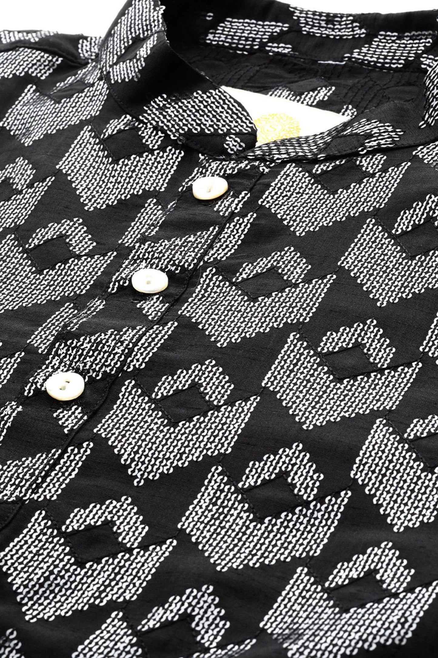 Designer Short Kurta Black