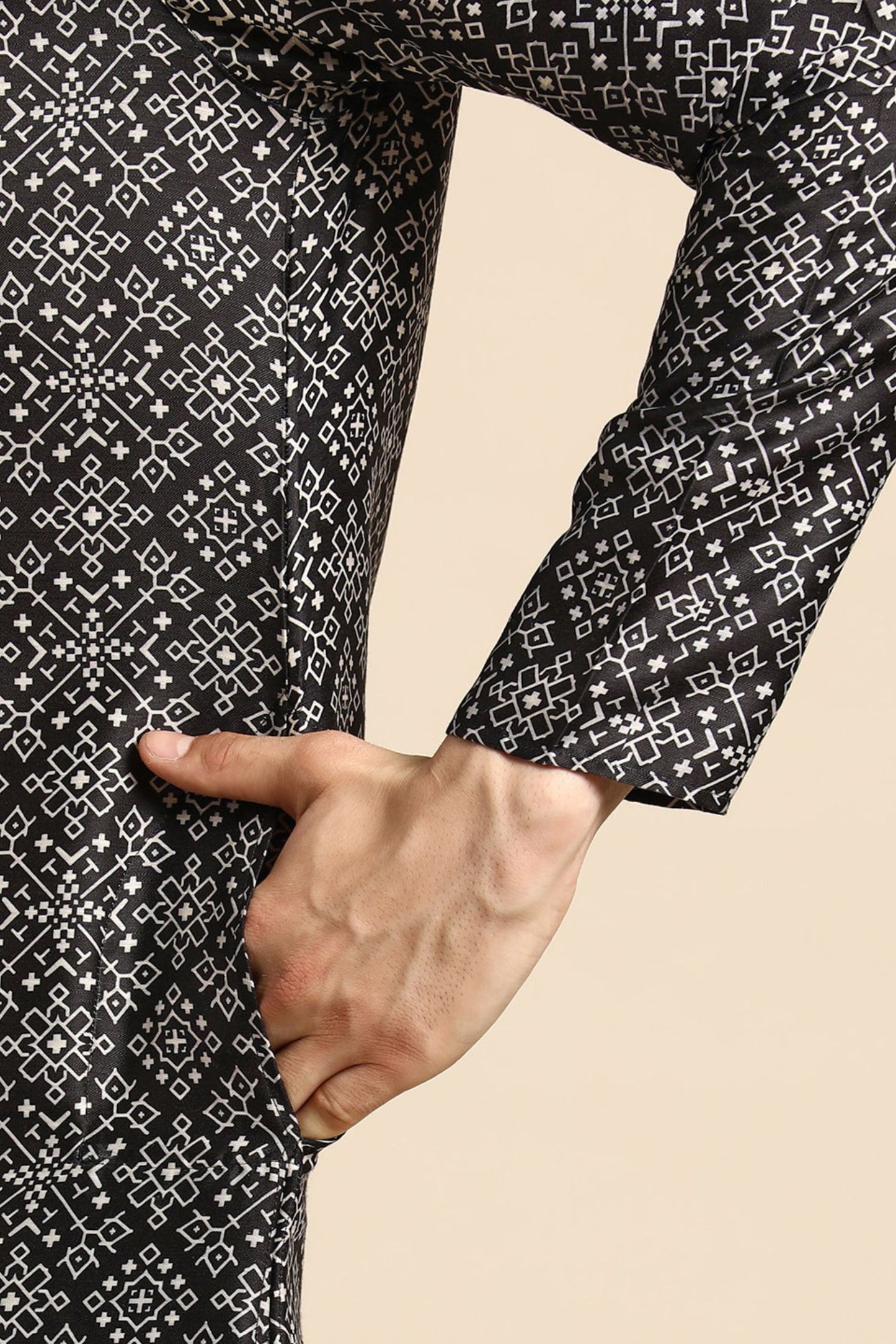 Designer long Kurta Black