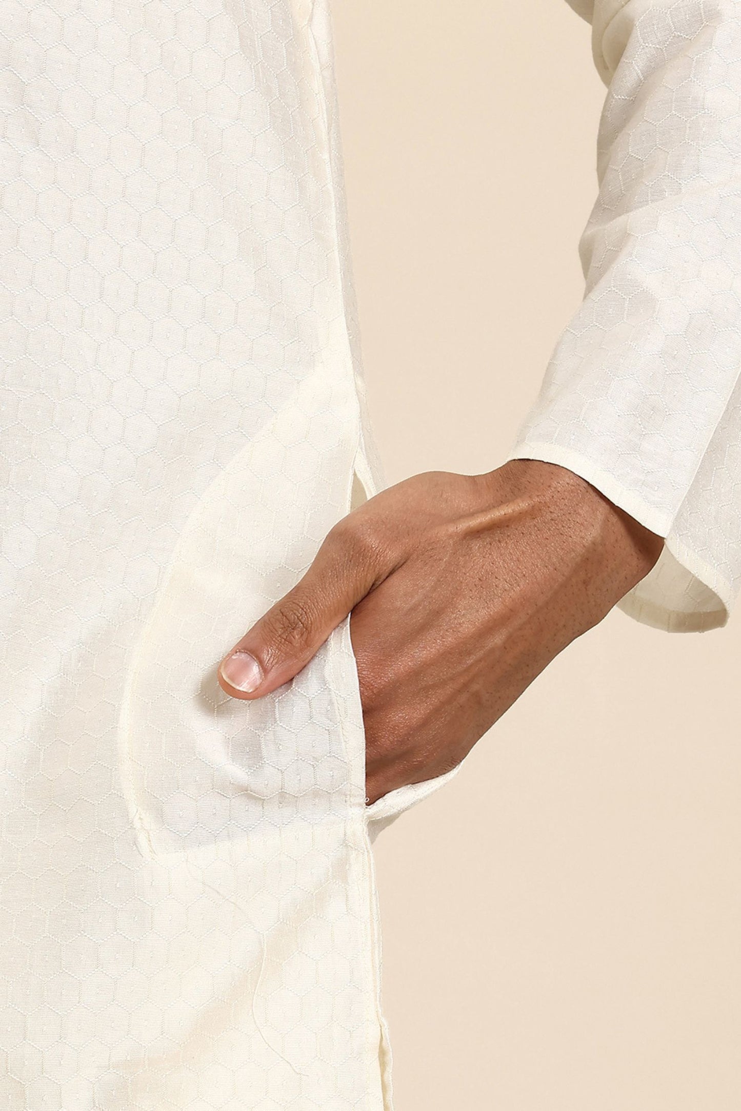 Designer Long Kurta In Cream