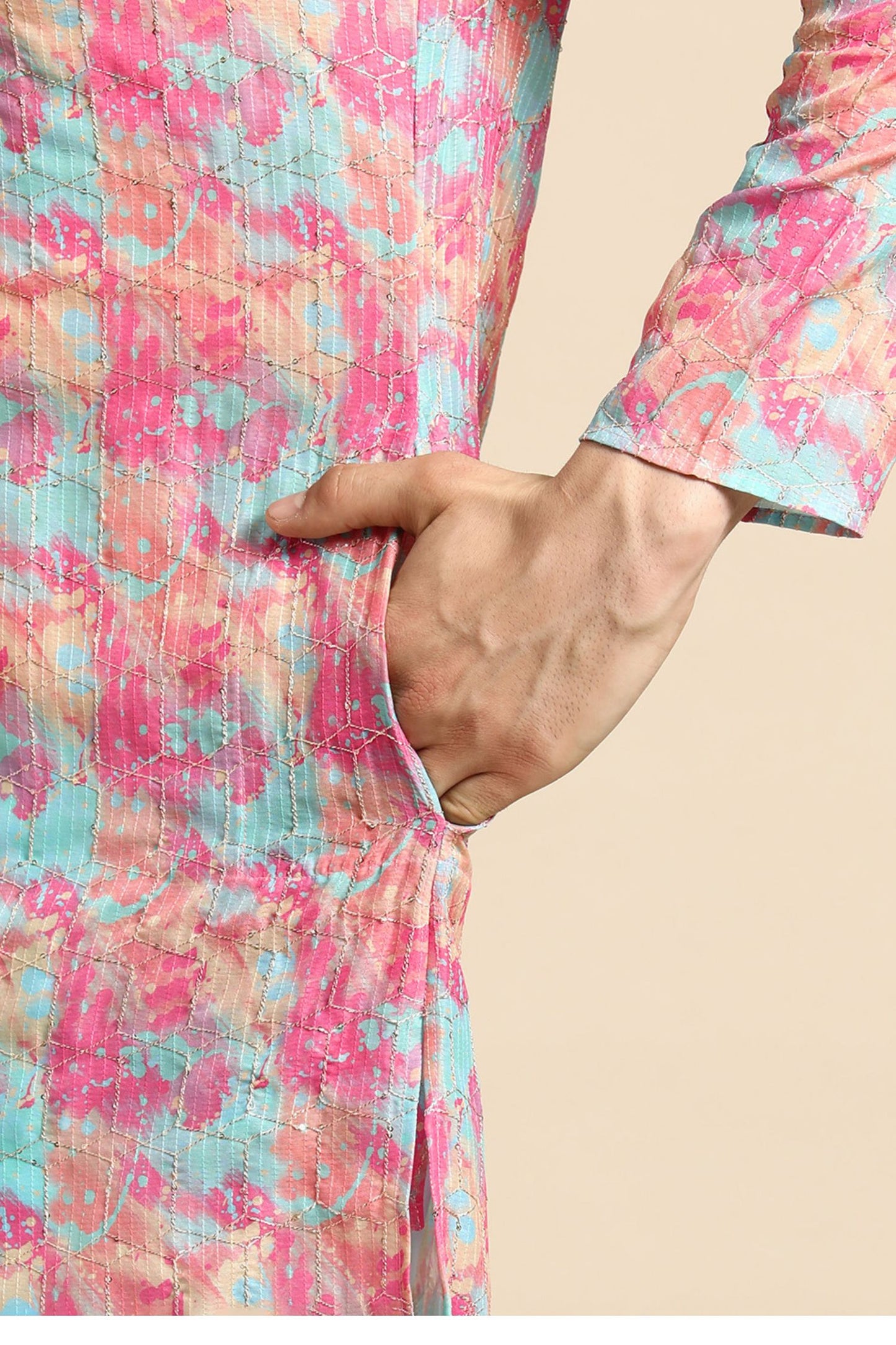 Designer Short Kurta Multicolor