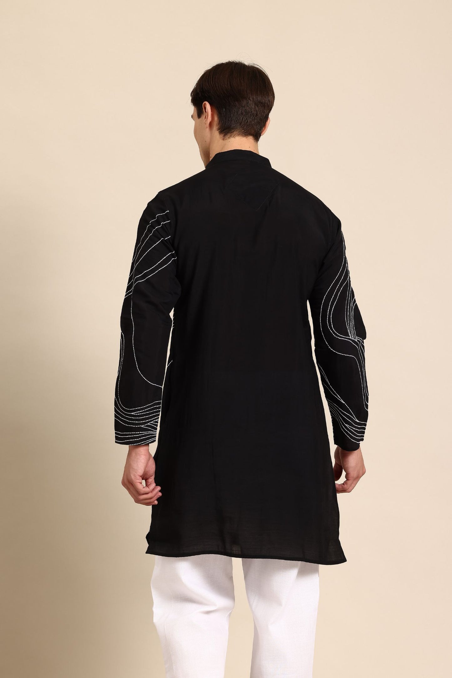 Designer Short Kurta In Black