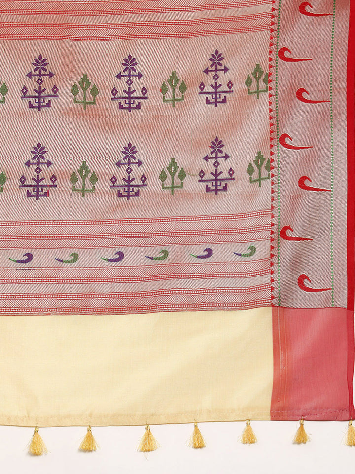 Designer Multi-Colour Silk Saree