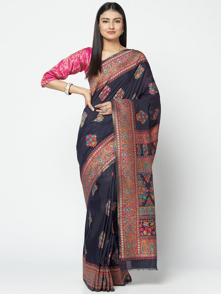 Shop Black Handloom Saree For Party Wear which is Saree online at simaaya At