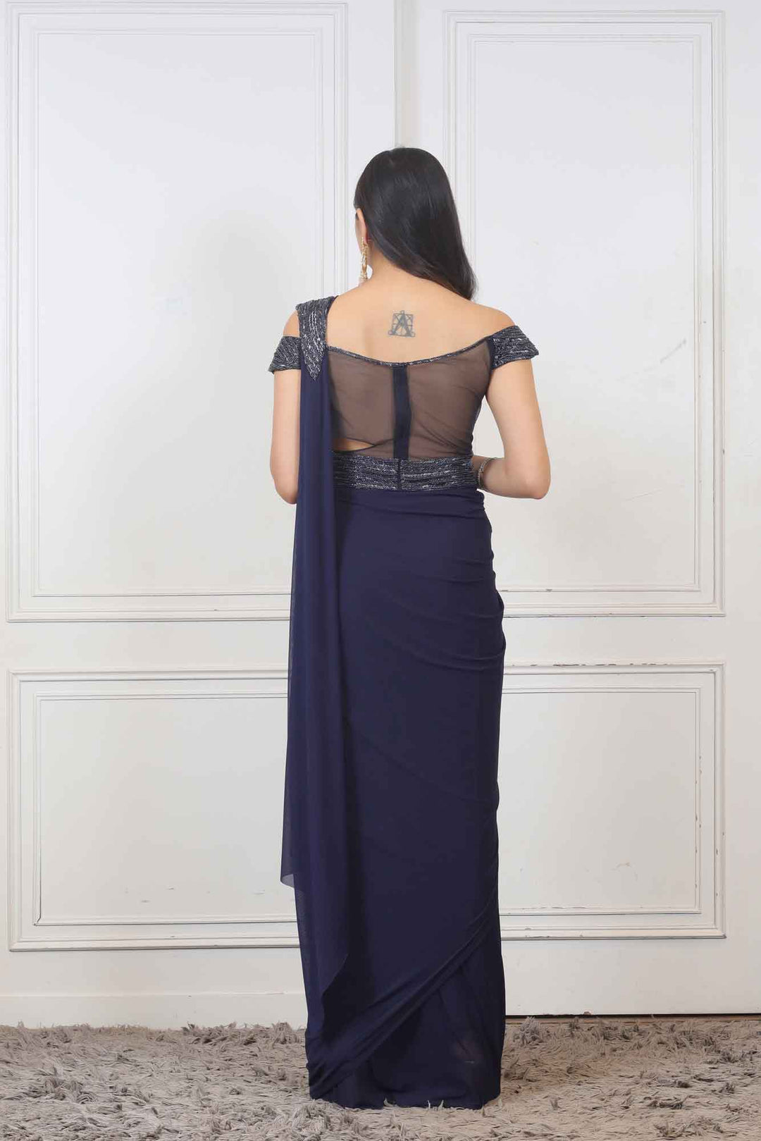 Drep Dress in Blue color at online Simaaya