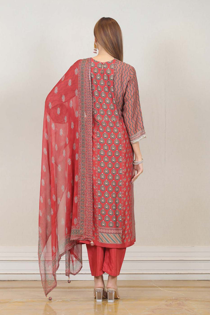 Casual Salwar suit in Red color at online Simaaya