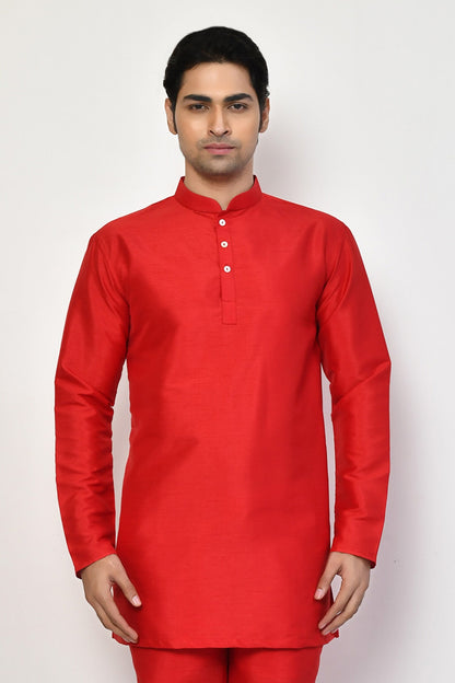 Designer Short Kurta In Red