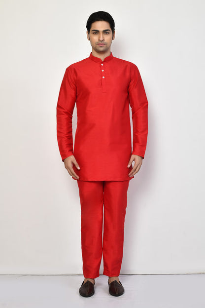 Designer Short Kurta In Red