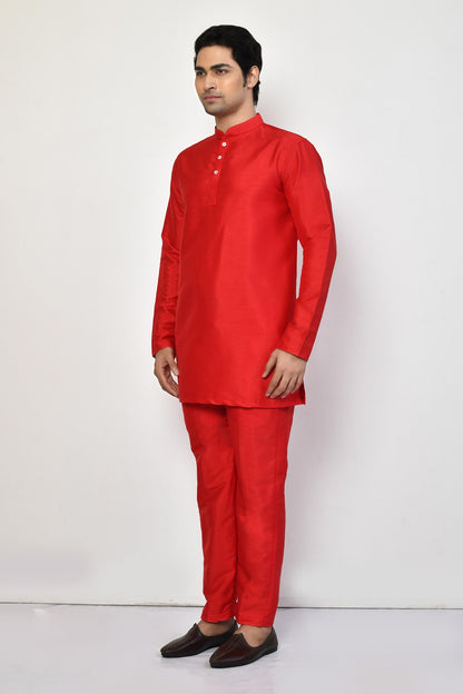 Designer Short Kurta In Red