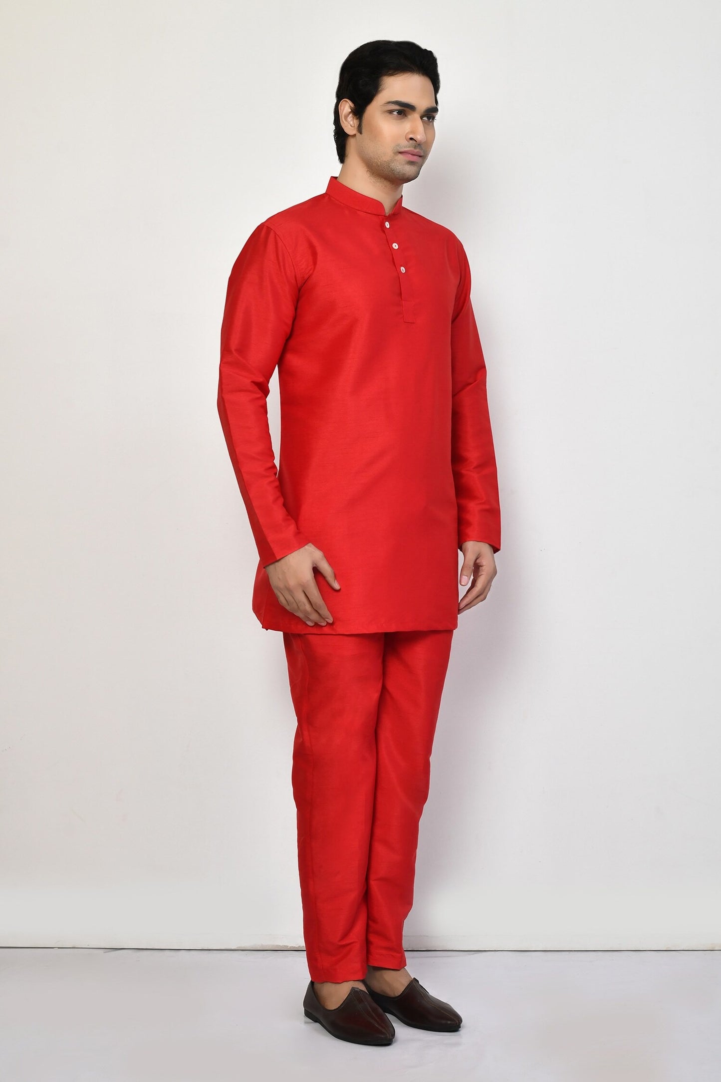 Designer Short Kurta In Red