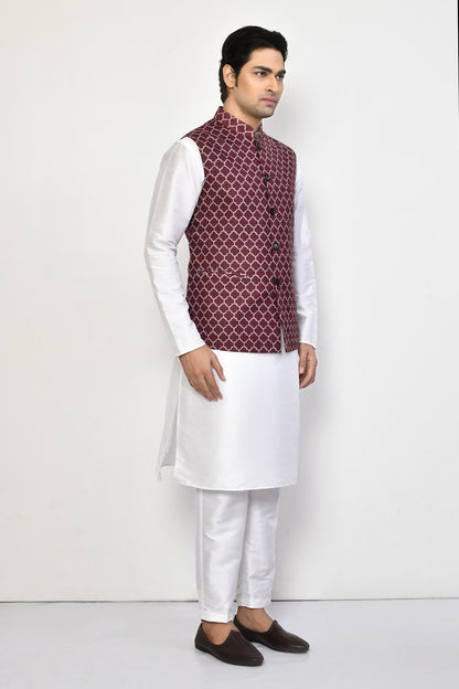 Designer Jacket In Maroon