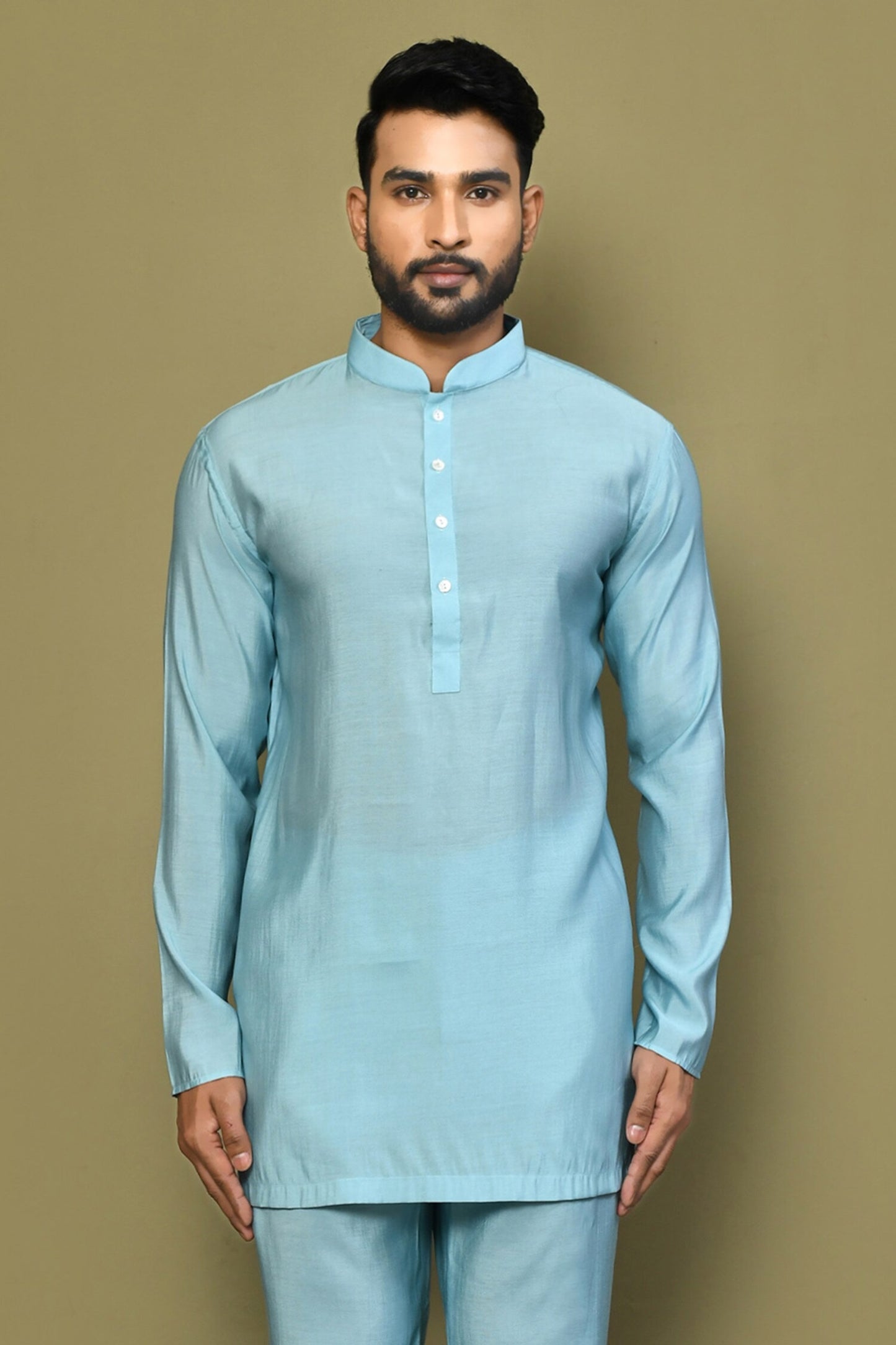 Designer Short Kurta In Sky Blue
