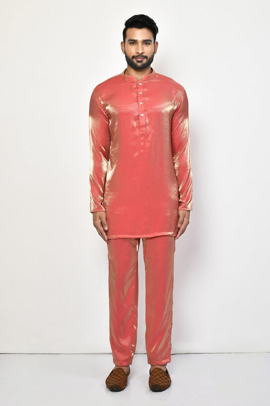 Designer Short Kurta In Orange