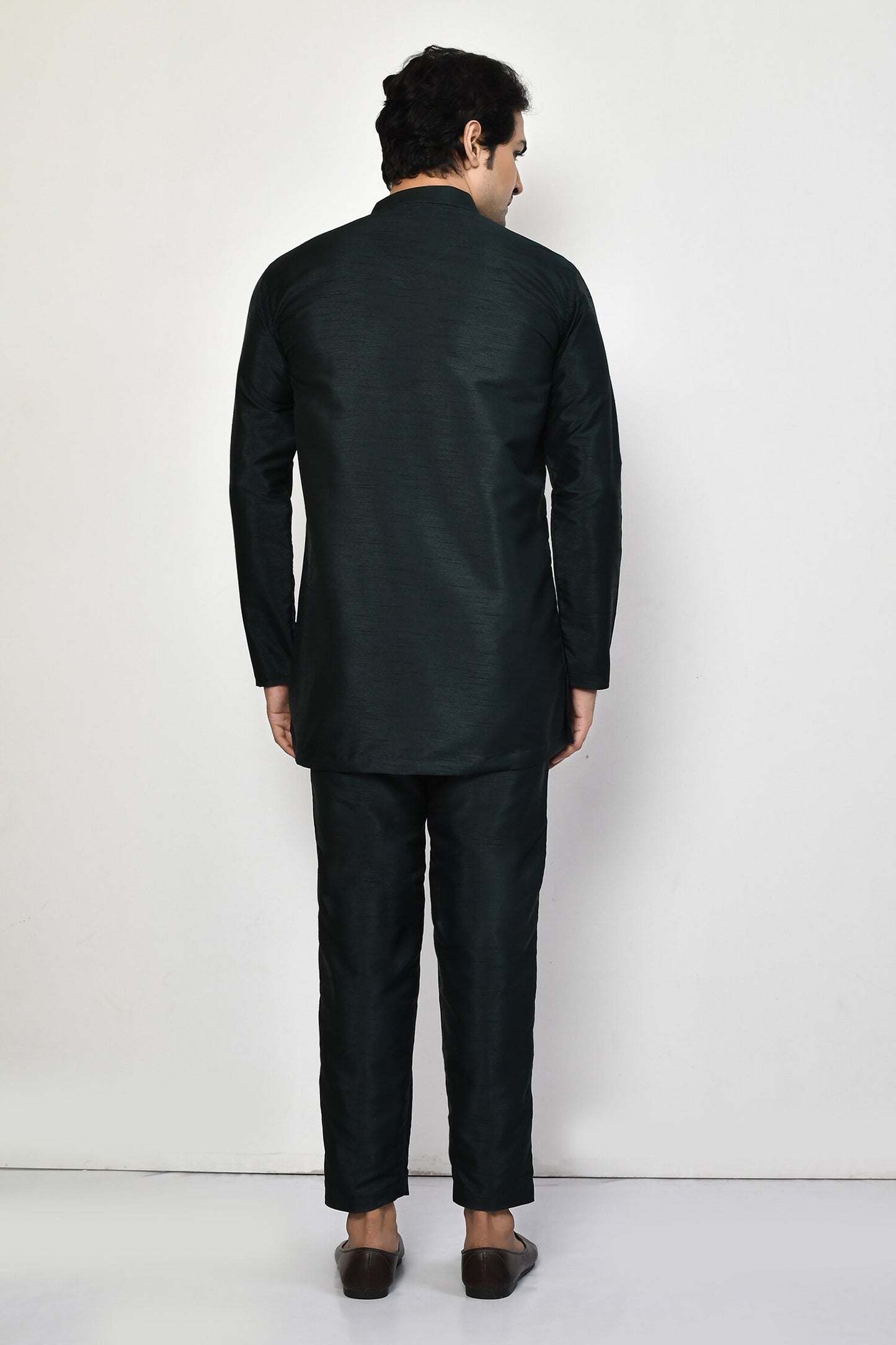 Designer Printed Kurta in Deep Green Colour