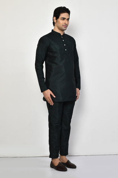 Designer Printed Kurta in Deep Green Colour