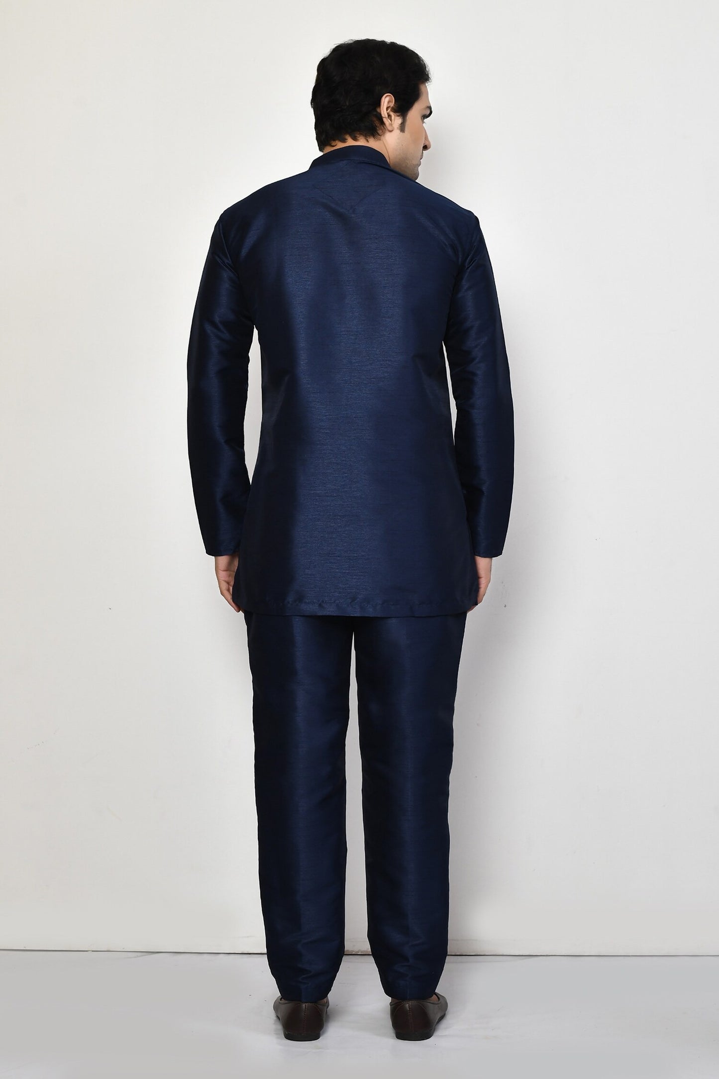 Designer Short Kurta In Navy Blue