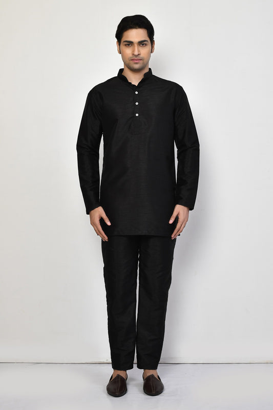 Designer Short Kurta In Black