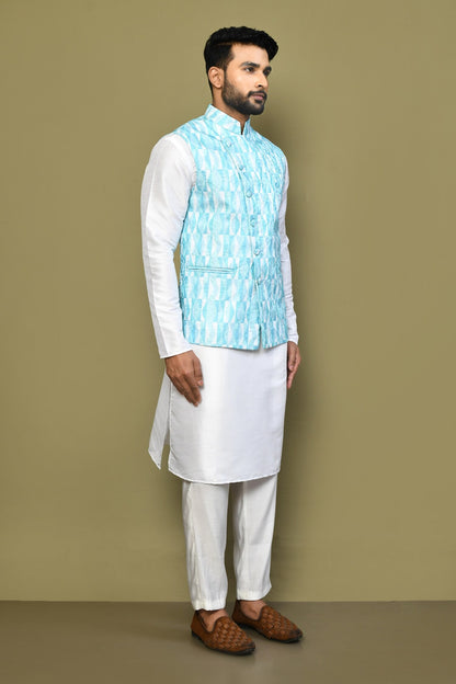 Designer Jacket In Turquoise