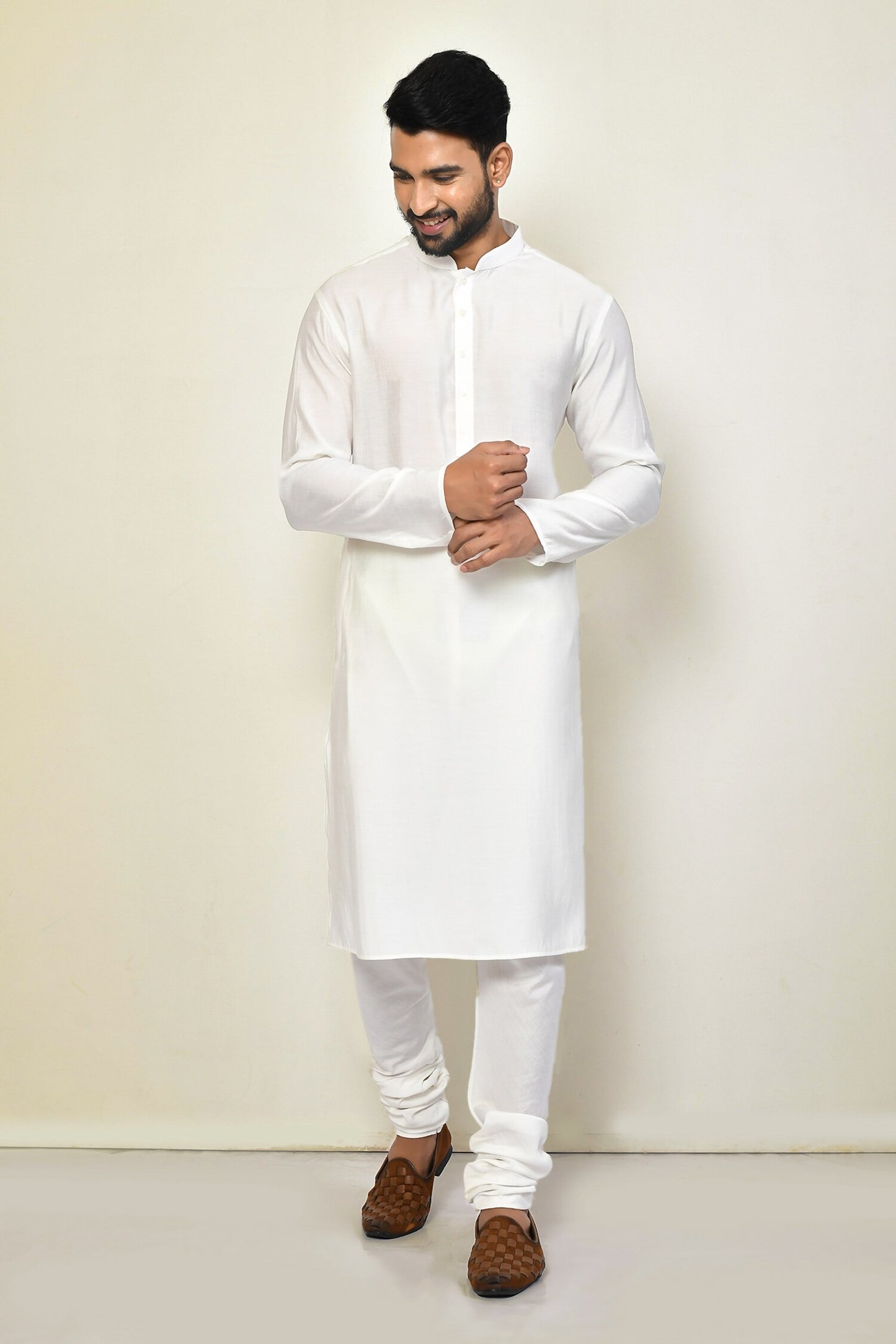 Designer Long Kurta in White