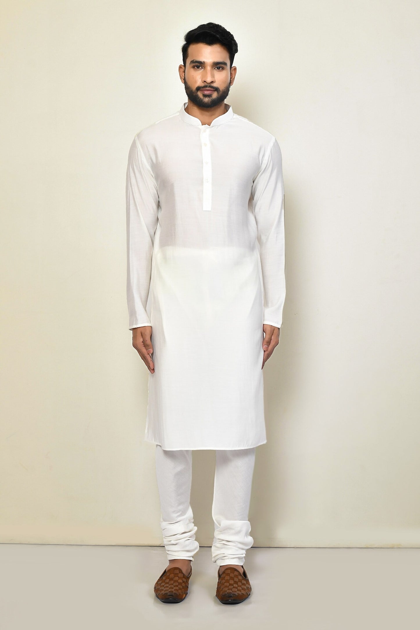 Designer Long Kurta in White