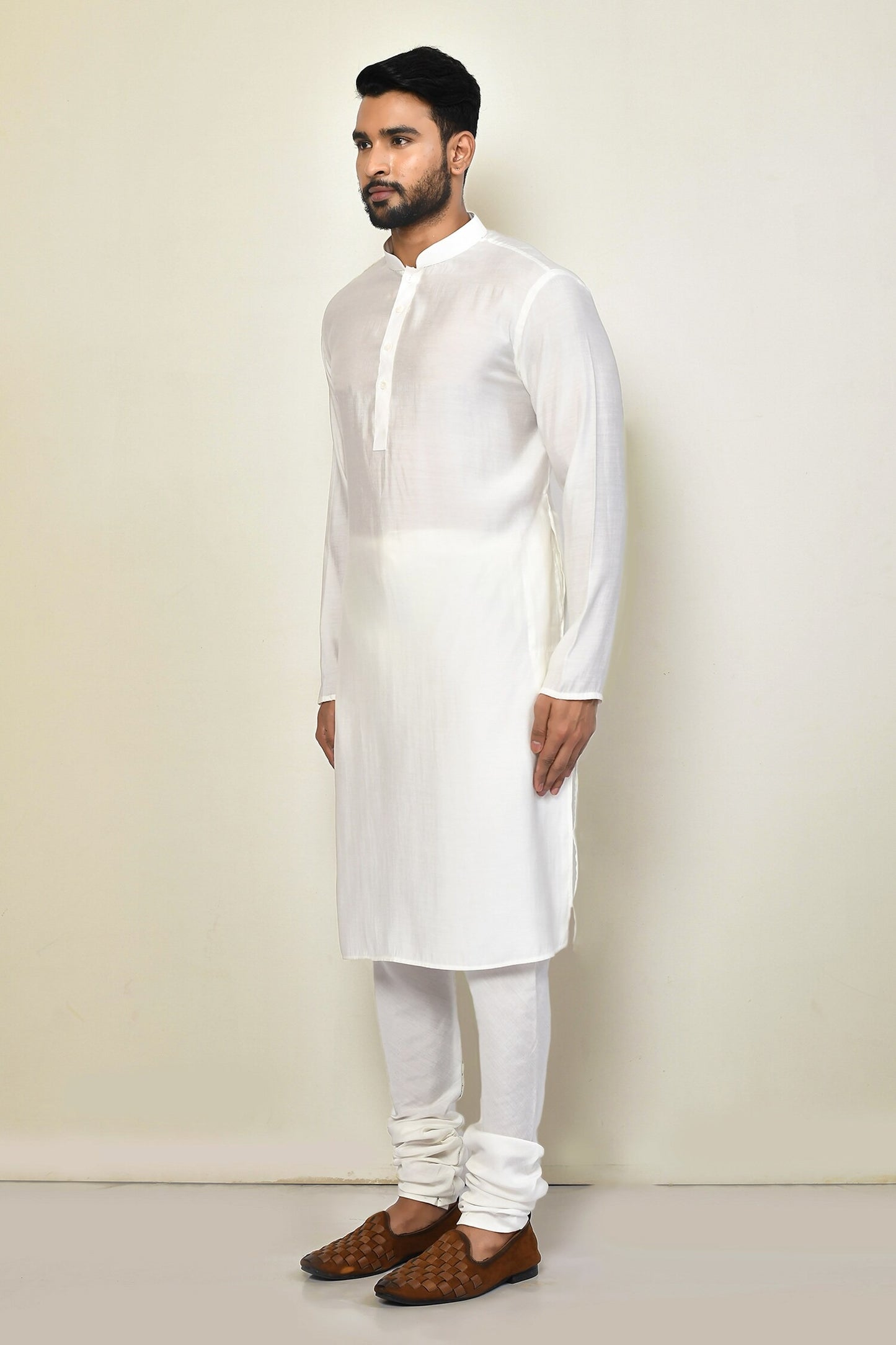 Designer Long Kurta in White
