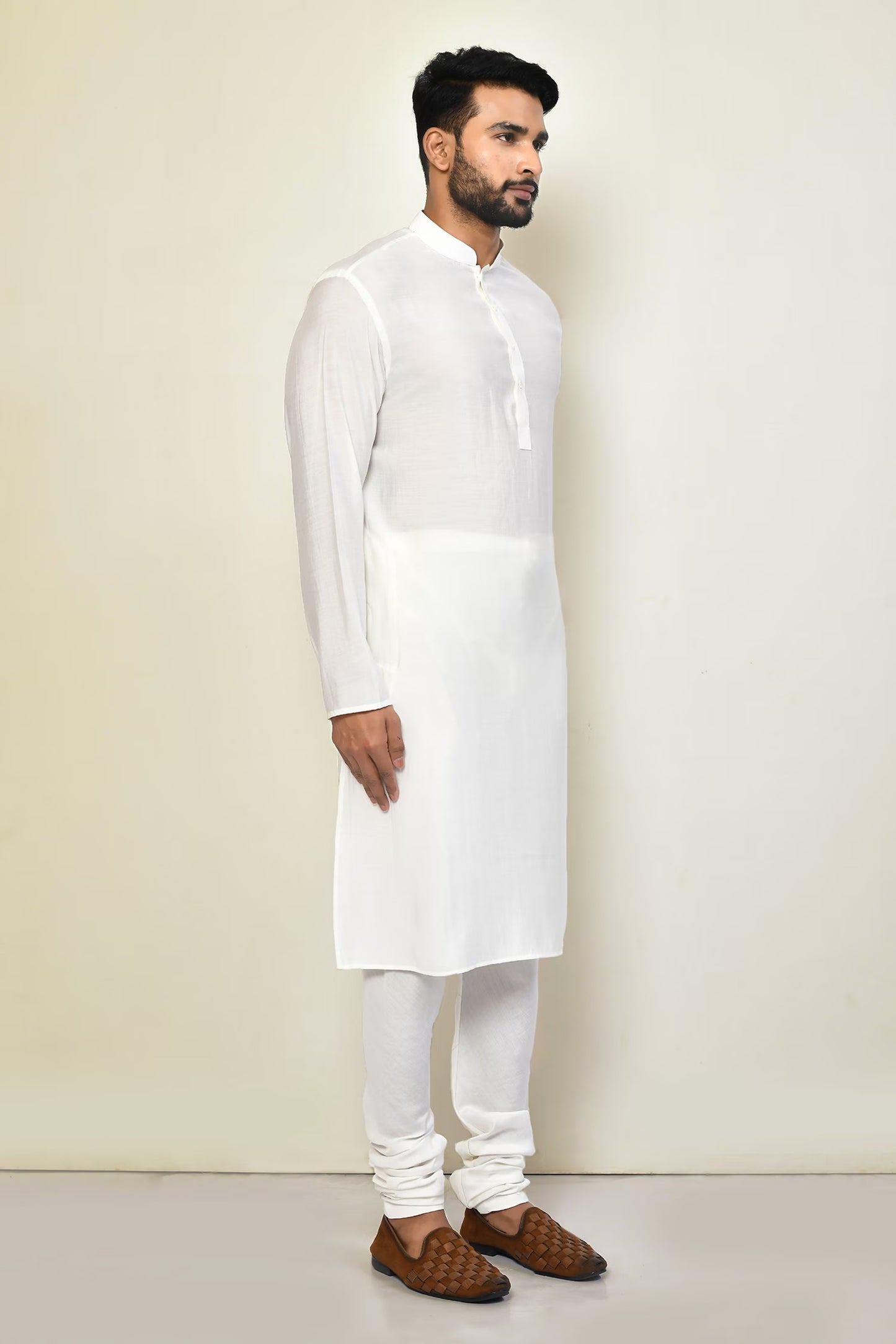 Designer Long Kurta in White