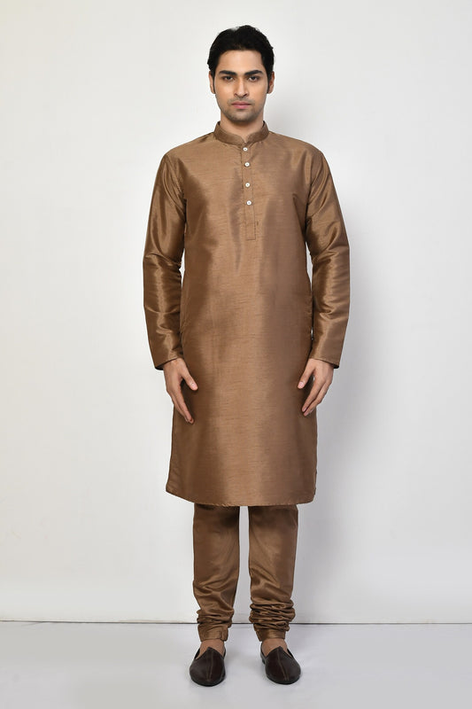 Designer Long Kurta in Brown
