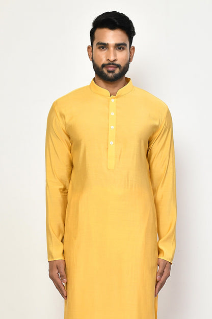 Designer Long Kurta in Yellow
