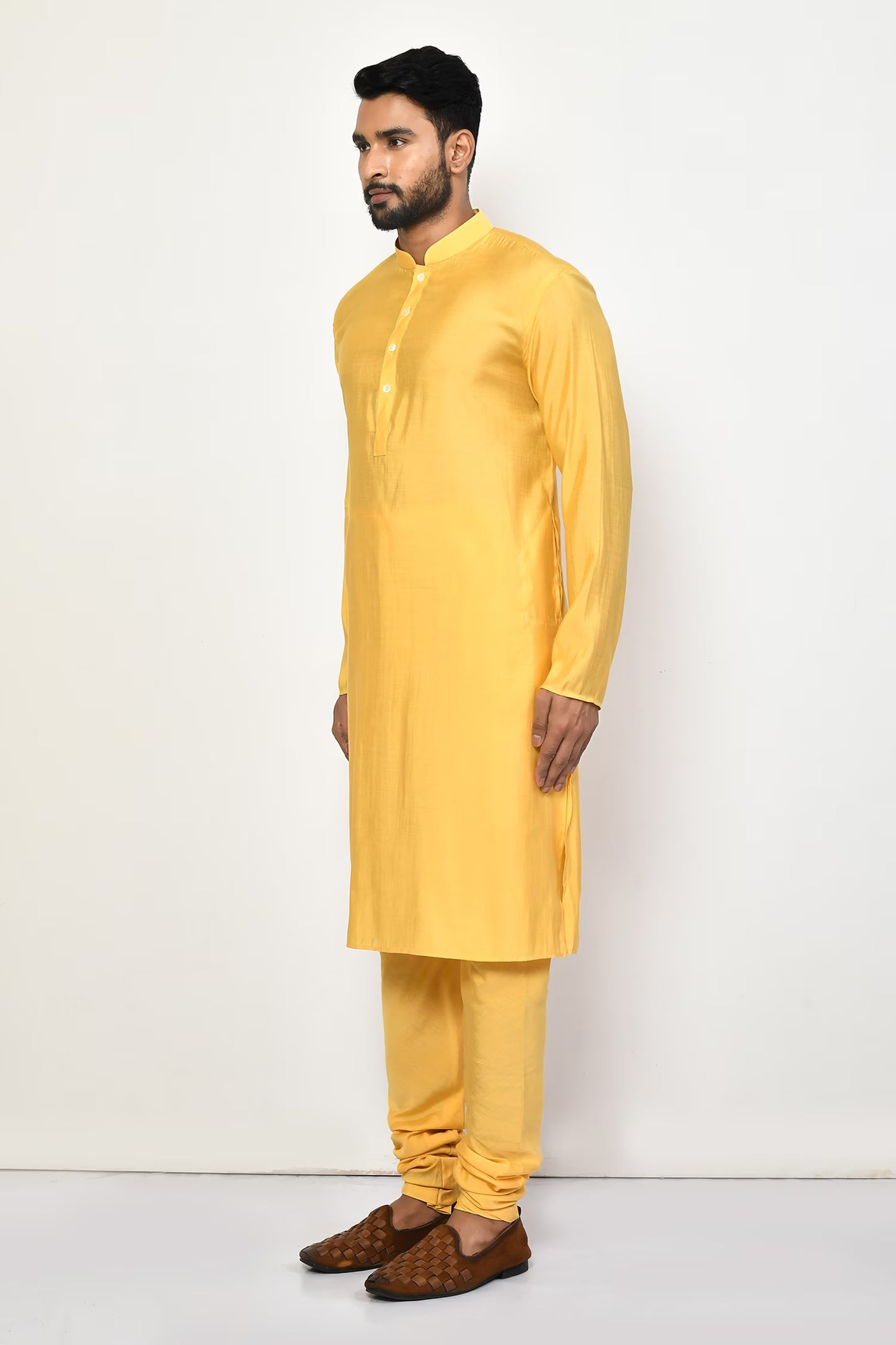 Designer Long Kurta in Yellow