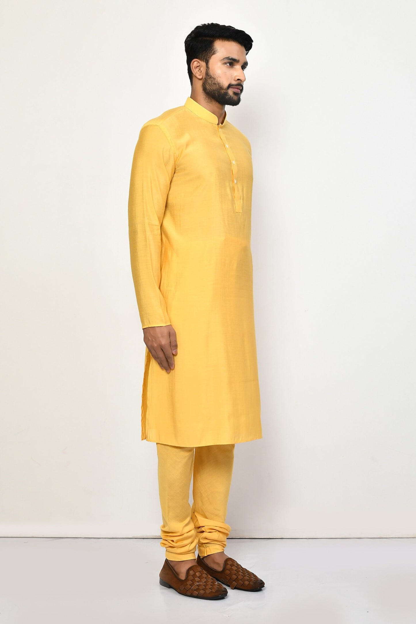 Designer Long Kurta in Yellow