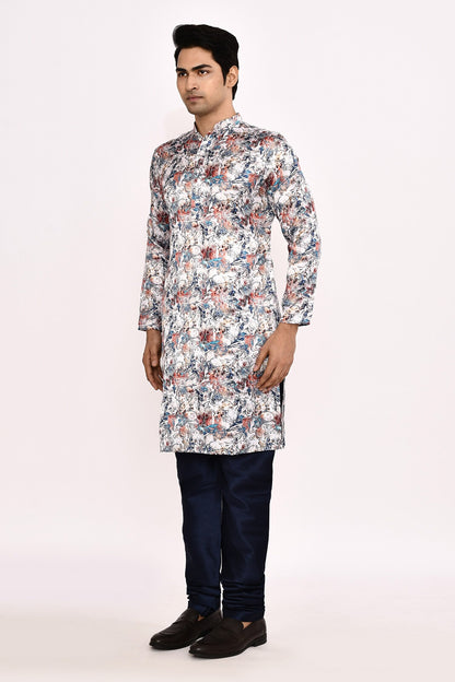 Designer Long Kurta set in Multi color