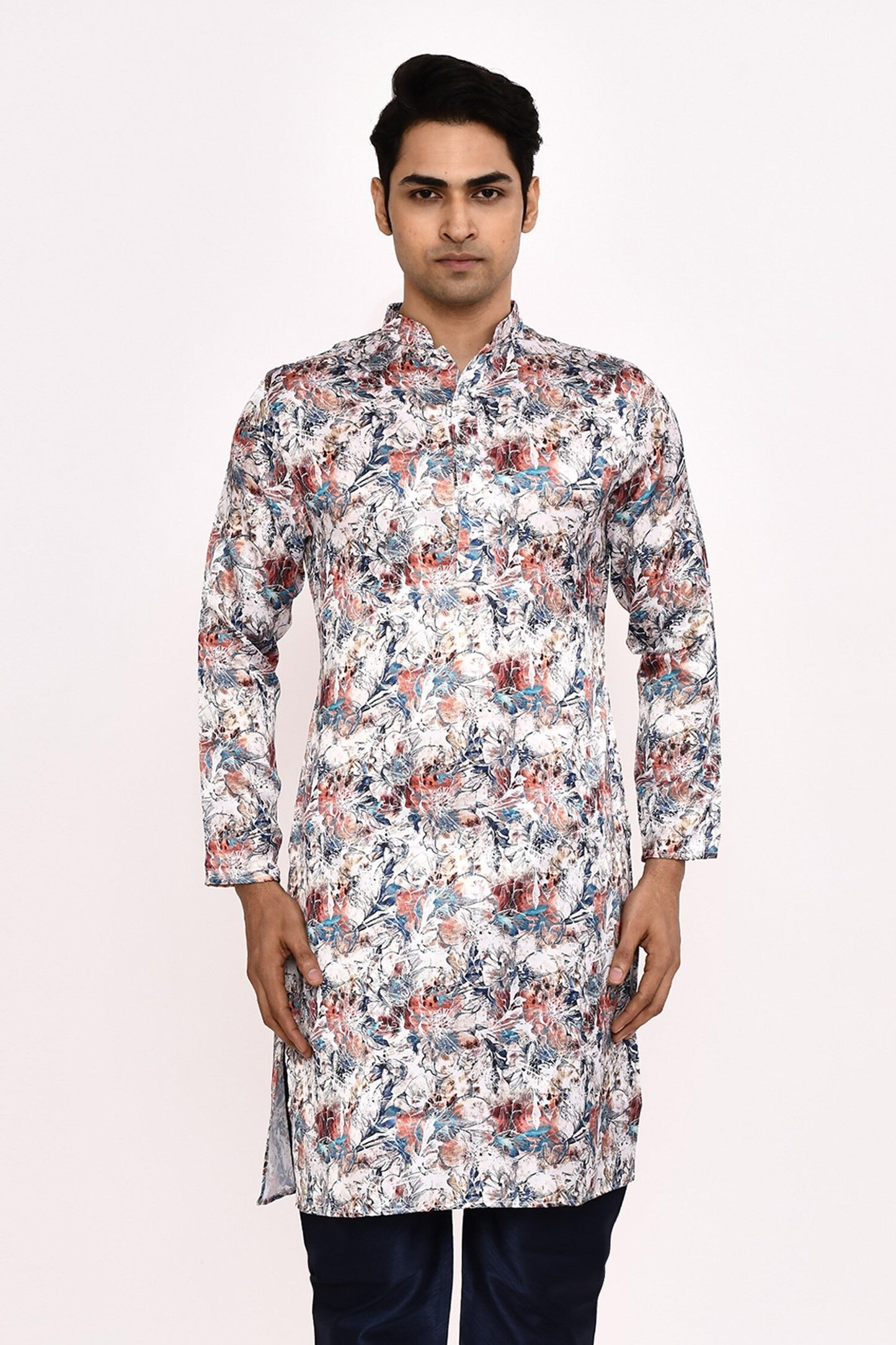 Designer Long Kurta set in Multi color