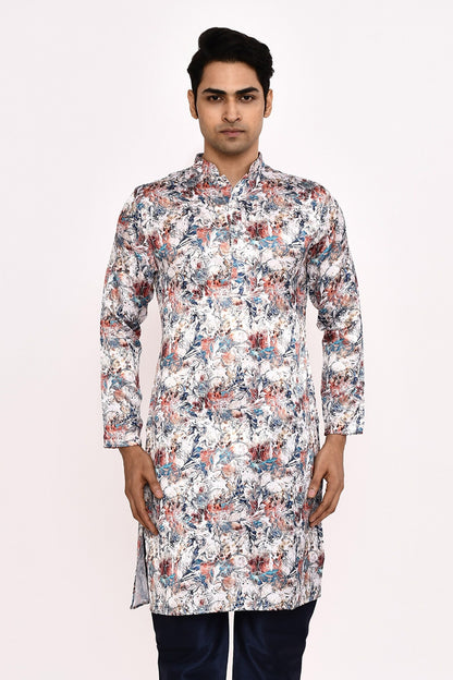 Designer Long Kurta set in Multi color