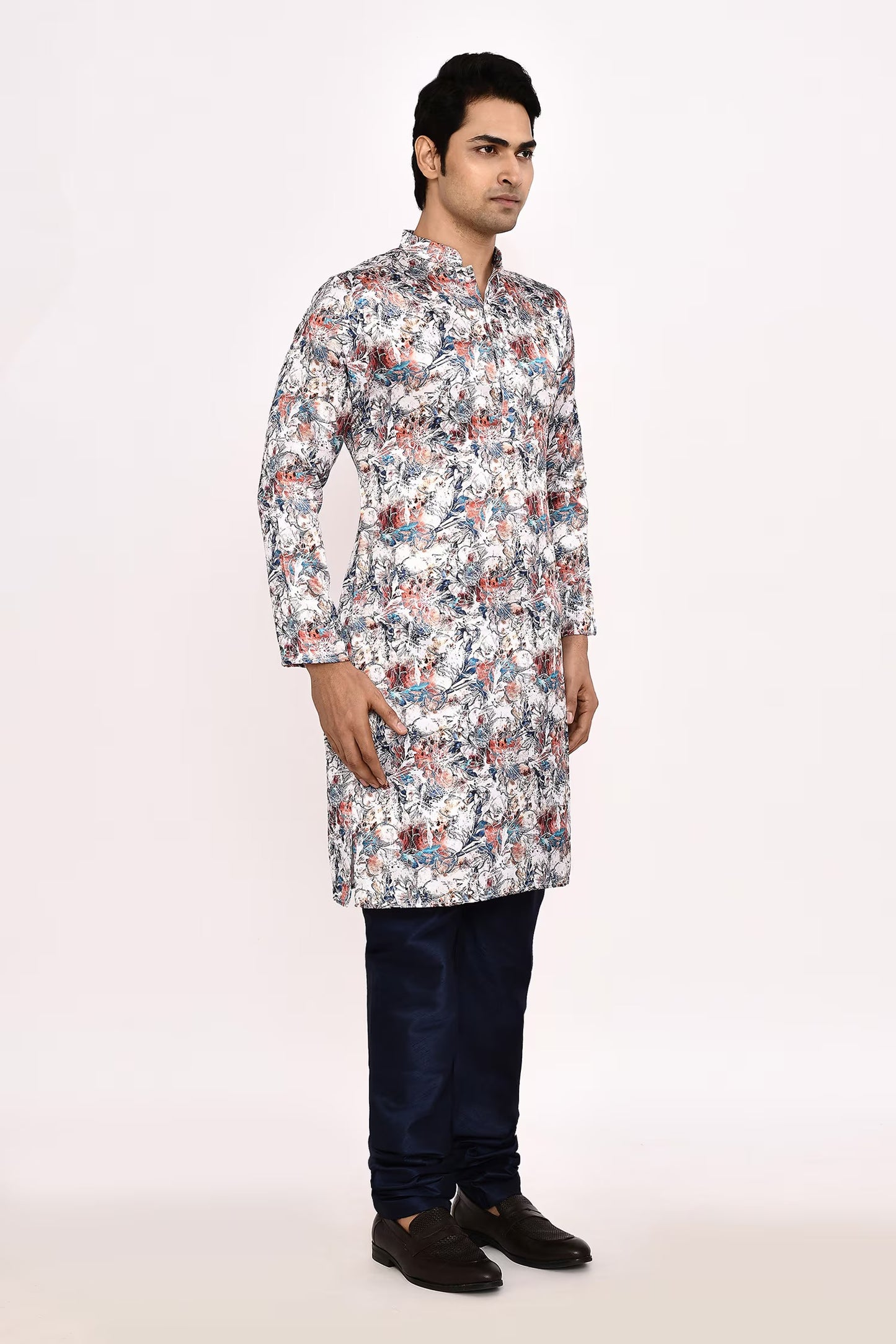 Designer Long Kurta set in Multi color