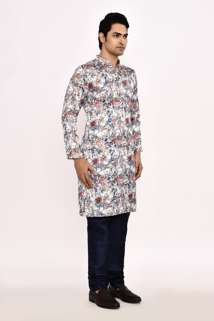 Designer Long Kurta set in Multi color
