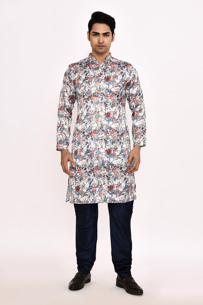 Designer Long Kurta set in Multi color