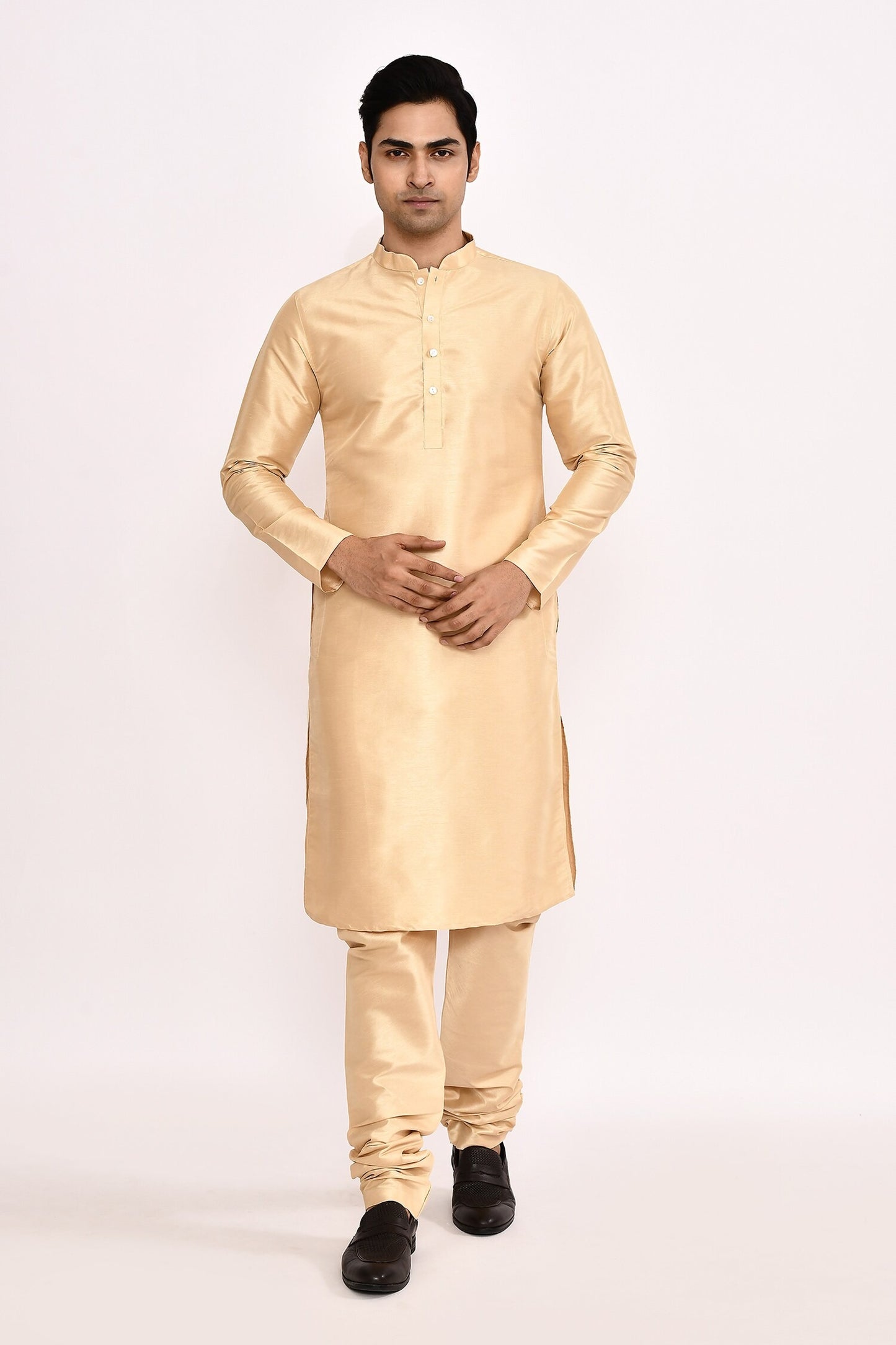 DESIGNER SILK KURTA  SILK CHURIDAR  & COTTON DUPATTA