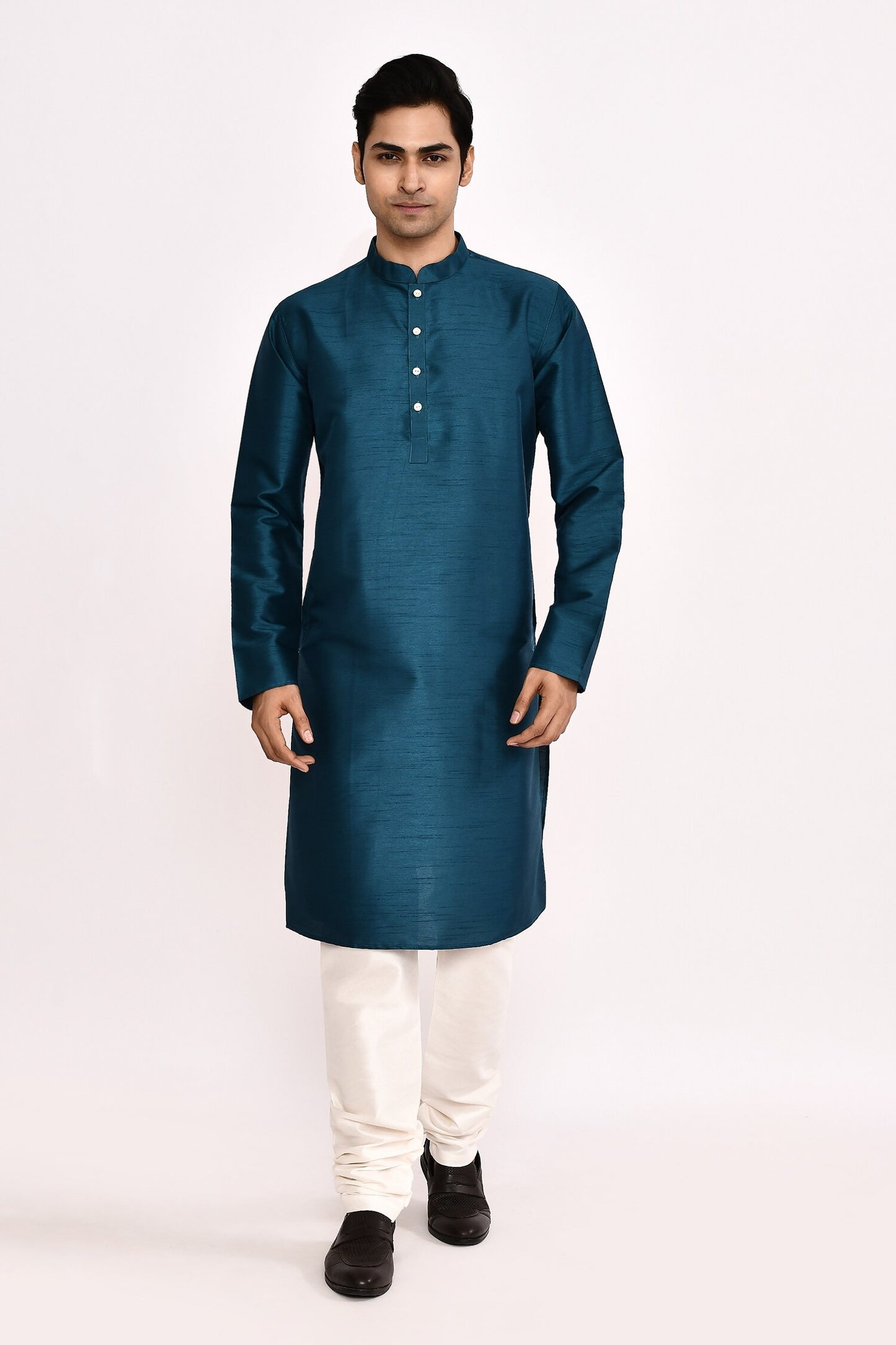 DESIGNER SILK KURTA  SILK CHURIDAR & COTTON DUPATTA