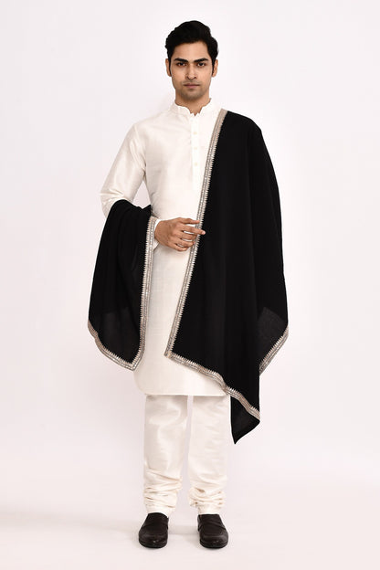 DESIGNER SILK KURTA  SILK CHURIDAR & COTTON DUPATTA