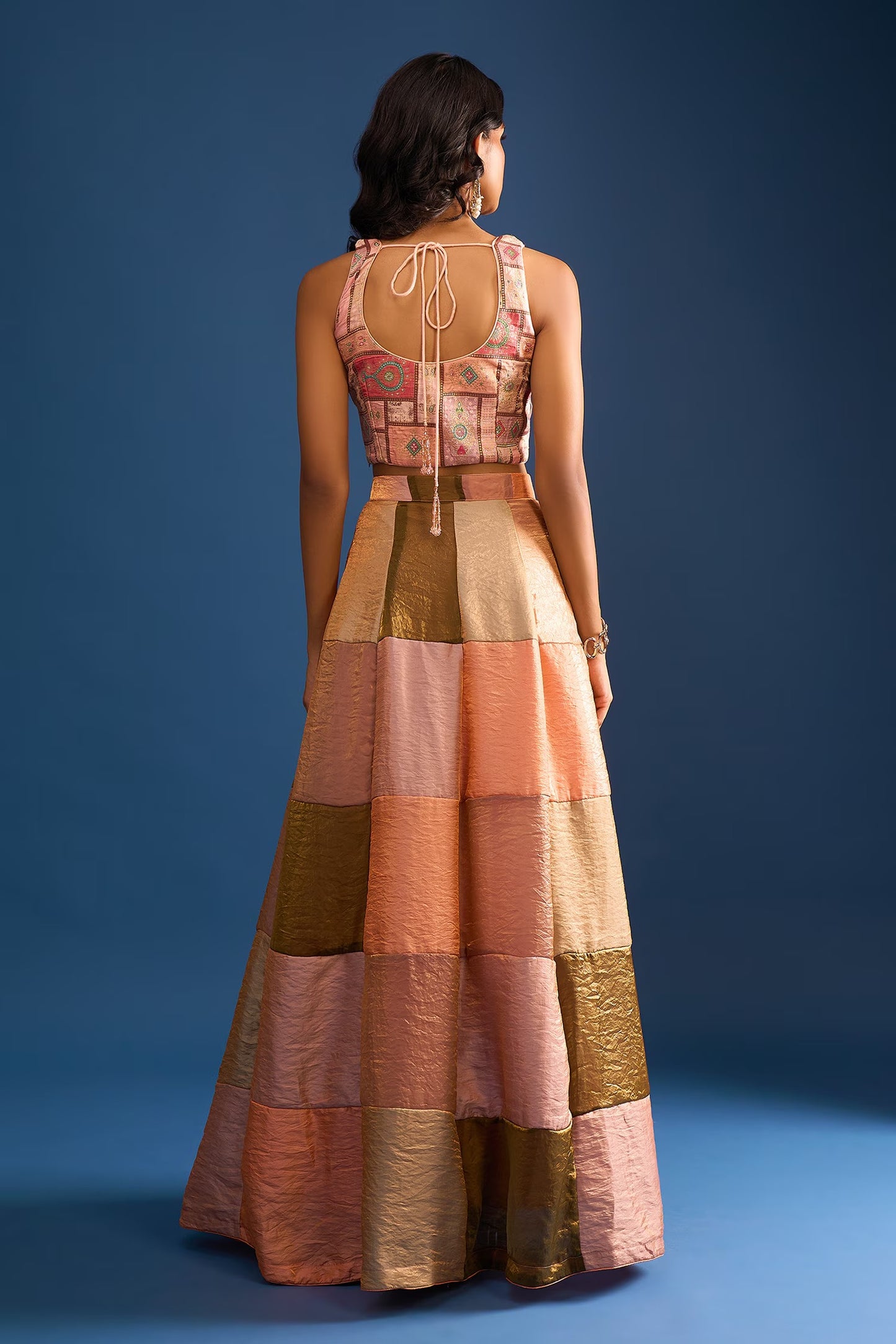 Designer Wear Multi-Colour Lehenga Set