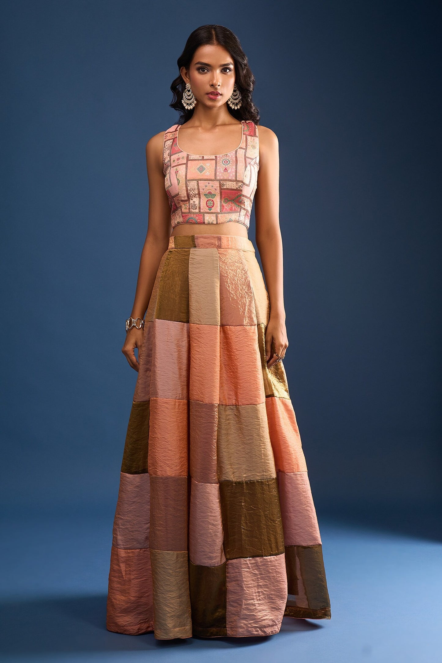 Designer Wear Multi-Colour Lehenga Set