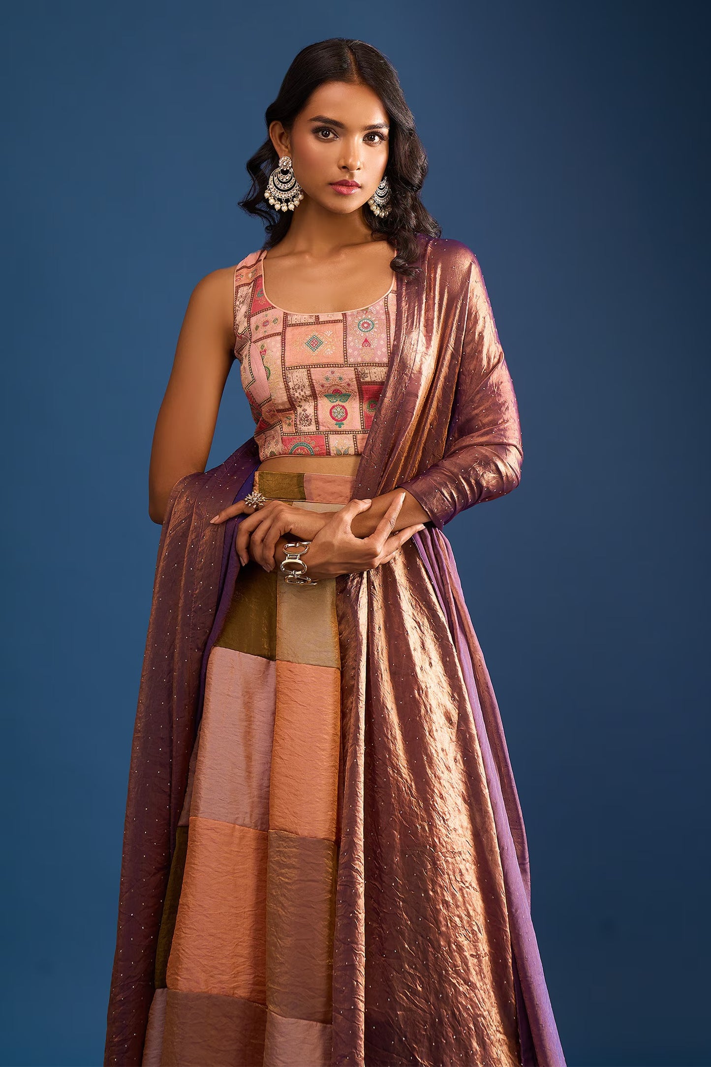 Designer Wear Multi-Colour Lehenga Set