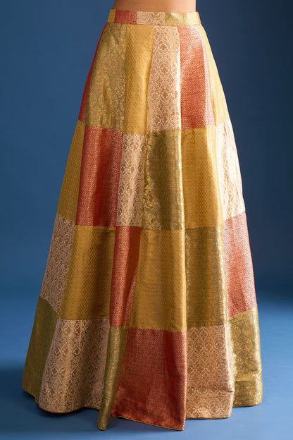 Designer Wear Multi-Colour Lehenga Set