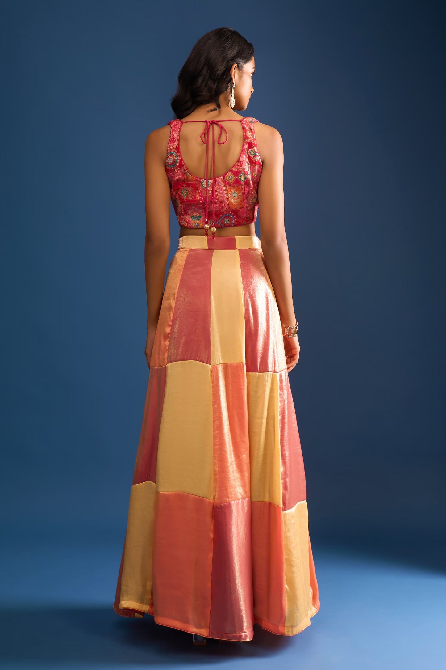 Designer Wear Multi-Colour Lehenga Set