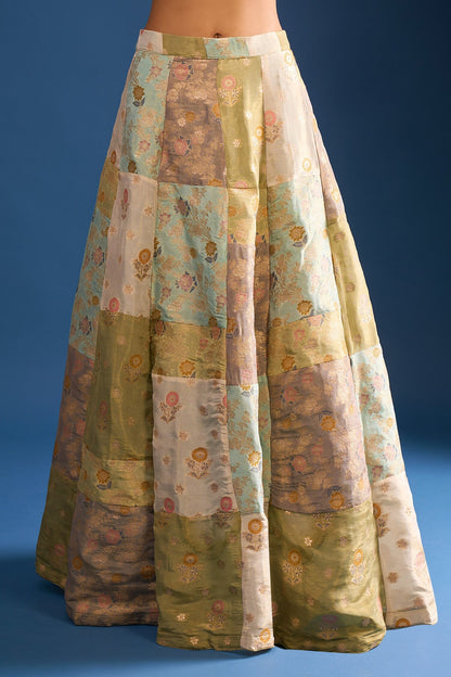 Designer Wear Multi-Colour Lehenga Set