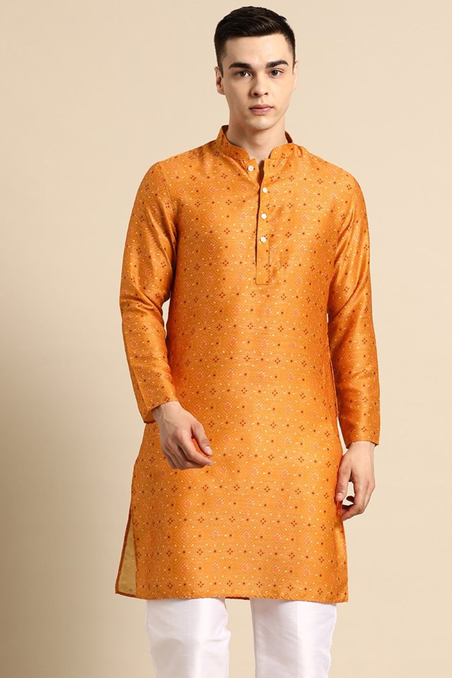 Designer Short Kurta Orange