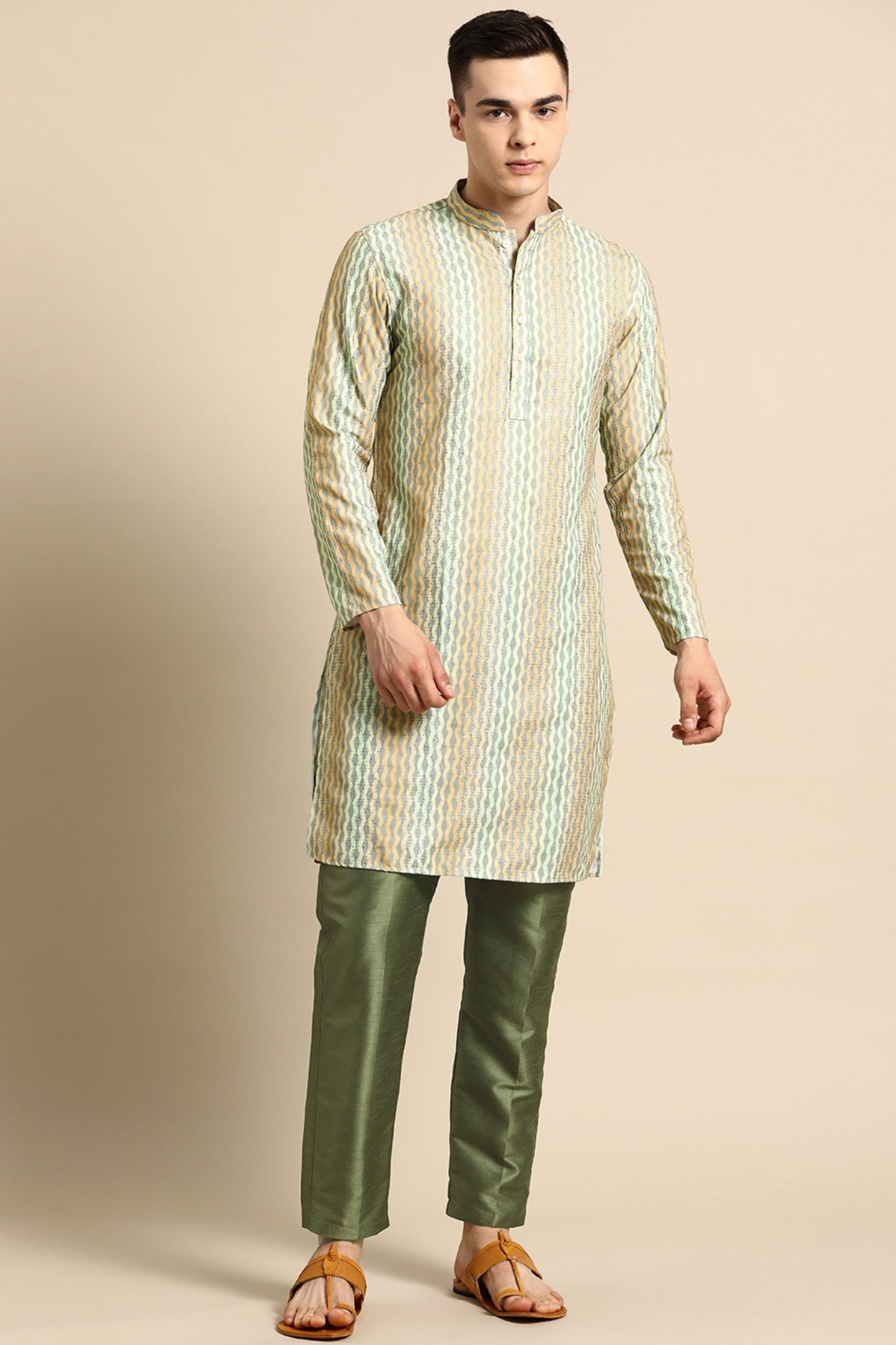 Designer Long Kurta Multicolor