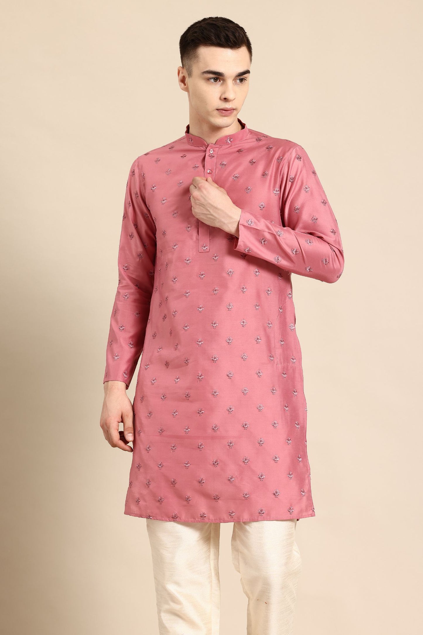 Designer Short Kurta Dusty Pink