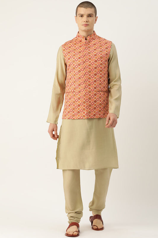 Designer Jacket In Vermillion